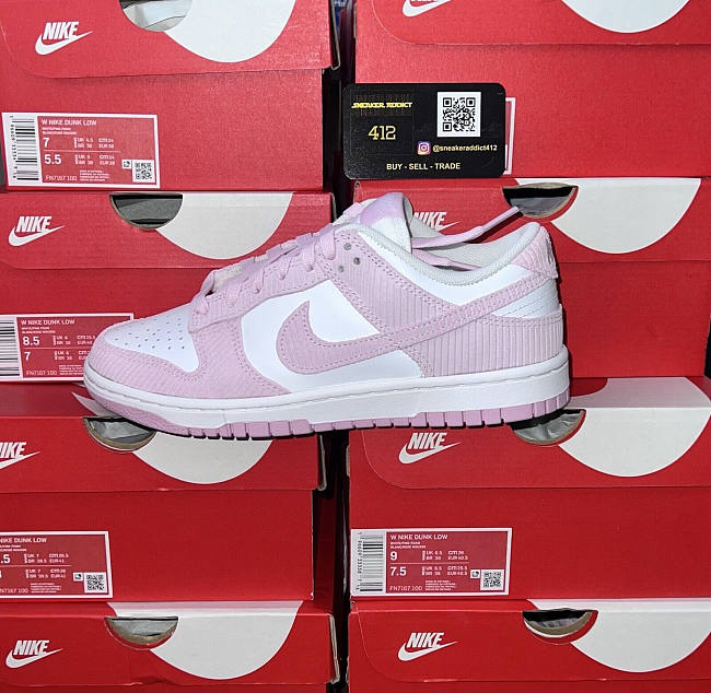 Nike Dunk Low Pink Corduroy FN7167-100  - 1