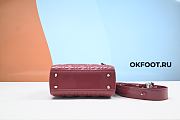 Lady Dior Bag Cherry Red Patent  - 6