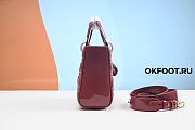 Lady Dior Bag Cherry Red Patent  - 5