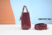Lady Dior Bag Cherry Red Patent  - 4
