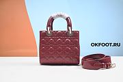 Lady Dior Bag Cherry Red Patent  - 2