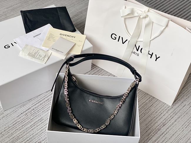 Givenchy Out Bag in Shiny Leather with Chain Black - 1