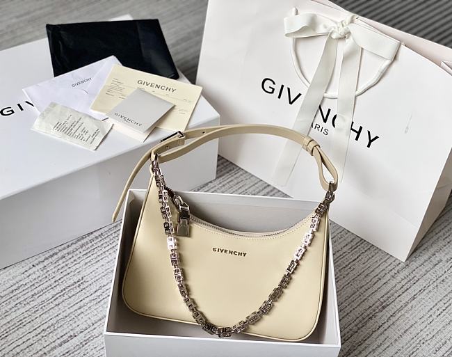 Givenchy Out Bag in Shiny Leather with Chain Beige - 1