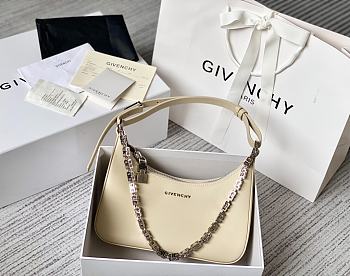 Givenchy Out Bag in Shiny Leather with Chain Beige