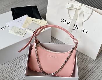 Givenchy Out Bag in Shiny Leather with Chain Pink