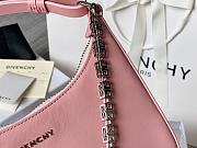 Givenchy Out Bag in Shiny Leather with Chain Pink - 3