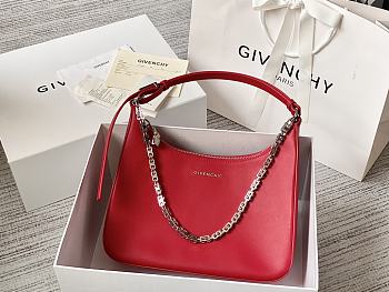 Givenchy Out Bag in Shiny Leather with Chain Red