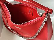 Givenchy Out Bag in Shiny Leather with Chain Red - 4