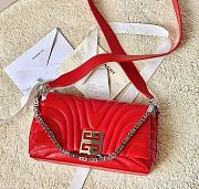 Givenchy 4G Soft Bag in Quilted Leather with Chain Red - 1