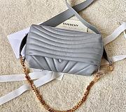 Givenchy 4G Soft Bag in Quilted Leather with Chain Stone Grey - 3