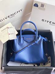 Givenchy Antigona Bag in Box Leather Blue - 6
