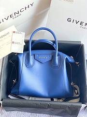 Givenchy Antigona Bag in Box Leather Blue - 5