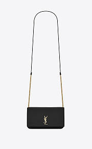 YSL Cassandre Phone Holder With Strap In Smooth Leather - 4