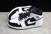 Air Jordan 1 Mid White Black 554724-113 - 1