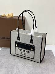 Burberry Freya Tote Bag Grey 33.12.526CM - 3