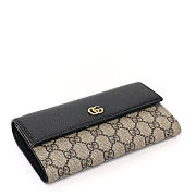 Gucci Bag Marmont Chain Wallet Black Leather Trim - 3