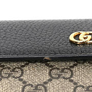 Gucci Bag Marmont Chain Wallet Black Leather Trim - 4