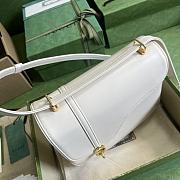 GG Equestrian Inspired Shoulder Bag White SIZE 21x20x7CMS - 3