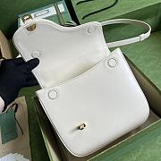 GG Equestrian Inspired Shoulder Bag White SIZE 21x20x7CMS - 5