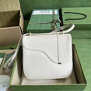 GG Equestrian Inspired Shoulder Bag White SIZE 21x20x7CMS - 4
