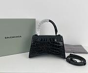Balenciaga Hourglass Crocodile Black SIZE 23X15X10CM - 4