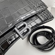 Balenciaga Hourglass Crocodile Black SIZE 23X15X10CM - 5