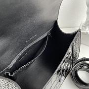 Balenciaga Hourglass Crocodile Black SIZE 23X15X10CM - 6