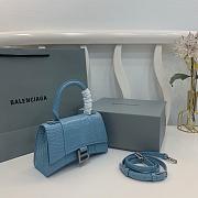 Balenciaga Hourglass Crocodile Blue SIZE 19X13X8CM - 5