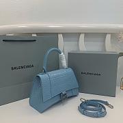 Balenciaga Hourglass Crocodile Blue SIZE 23X15X10CM - 3