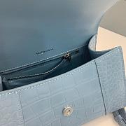 Balenciaga Hourglass Crocodile Blue SIZE 23X15X10CM - 6