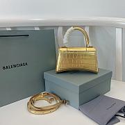 Balenciaga Hourglass Crocodile Gold SIZE 19X13X8CM - 2