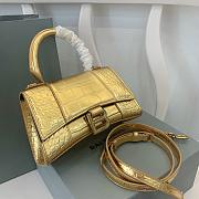 Balenciaga Hourglass Crocodile Gold SIZE 19X13X8CM - 4