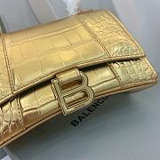 Balenciaga Hourglass Crocodile Gold SIZE 19X13X8CM - 5