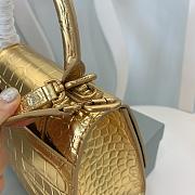 Balenciaga Hourglass Crocodile Gold SIZE 23X15X10CM - 2