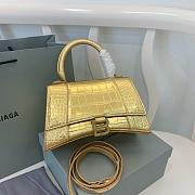Balenciaga Hourglass Crocodile Gold SIZE 23X15X10CM - 3