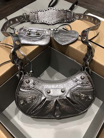 Balenciaga LE Cagole XS Shoulder Bag Dark Grey 26x16x6.5cm