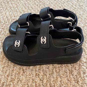 Channel Sandal Flat Black 