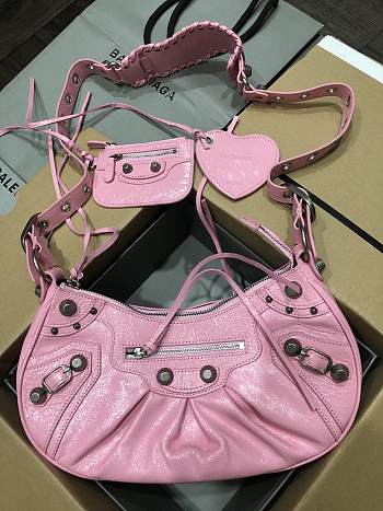 Balenciaga LE Cagole XS Shoulder Bag Pink 33X16X8.4cm
