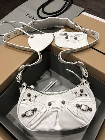 Balenciaga LE Cagole XS Shoulder Bag White 26x16x6.5cm