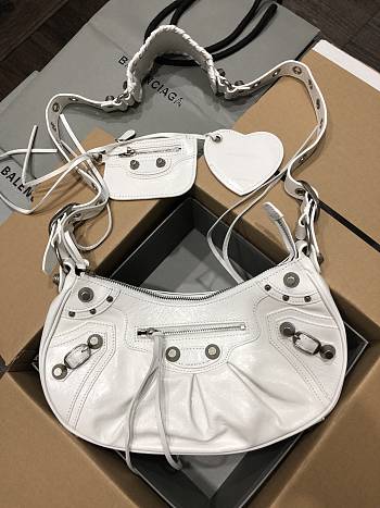 Balenciaga LE Cagole XS Shoulder Bag White 33X16X8.4cm