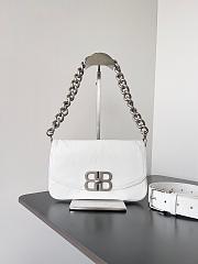 Balenciaga Soft Flap Bag In White SIZE 23.5X24.8X3CM - 1