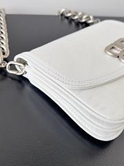 Balenciaga Soft Flap Bag In White SIZE 23.5X24.8X3CM - 4