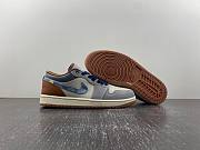 Air Jordan 1 Low SE Phantom Repaired Denim Swoosh FZ5042-041 - 4