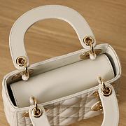 Dior Lady Bag White Milk Pearl Size17x15x7cm - 2