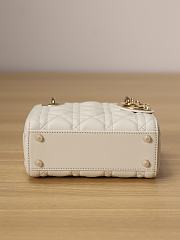 Dior Lady Bag White Milk Pearl Size17x15x7cm - 3