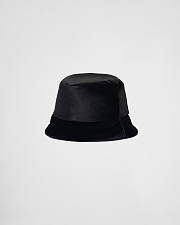 Prada Velvet Bucket Hat Black (Gold) - 4