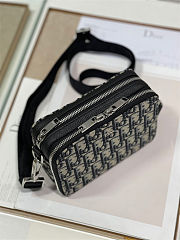 Dior Bag Pouch with Strap Beige and Black - 3