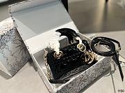 Dior Ladybag Black Patent Cannage Calf Size 20cm - 4