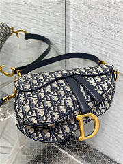 Dior Saddle Bag Blue Dior Oblique Jacquard - 3