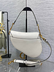 Dior Saddle Bag with Strap Latte Grained Calfskin - 6